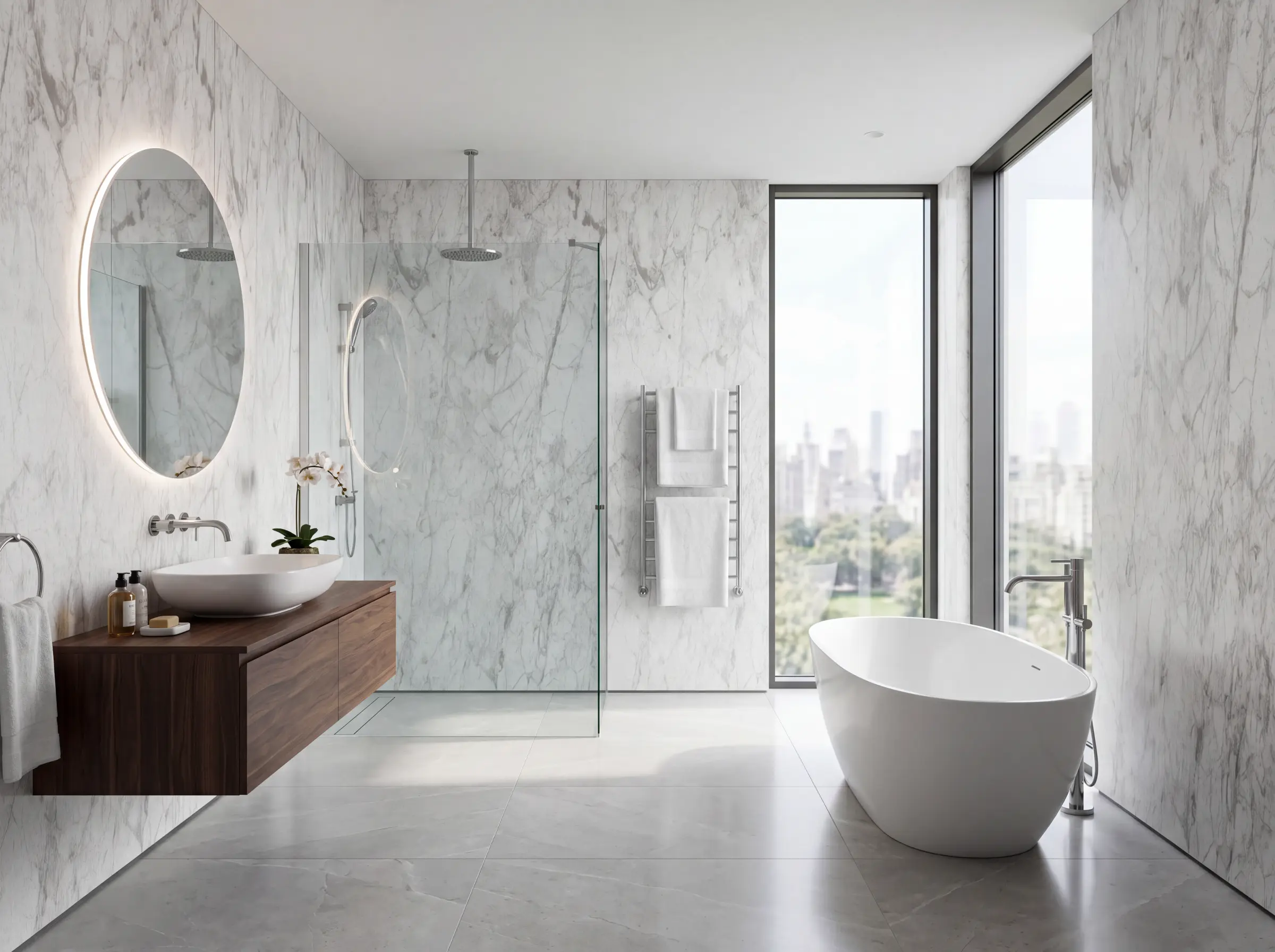 White Marble UPVC wall panel, Gloss finish