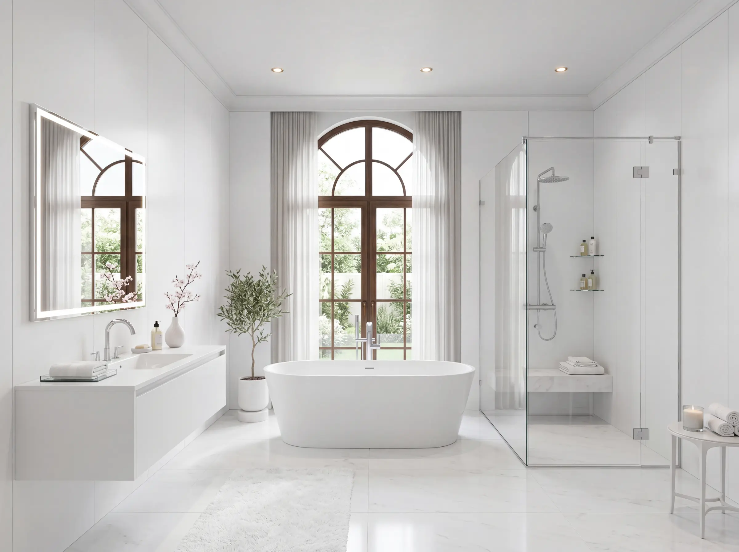 White UPVC wall panel, Gloss finish