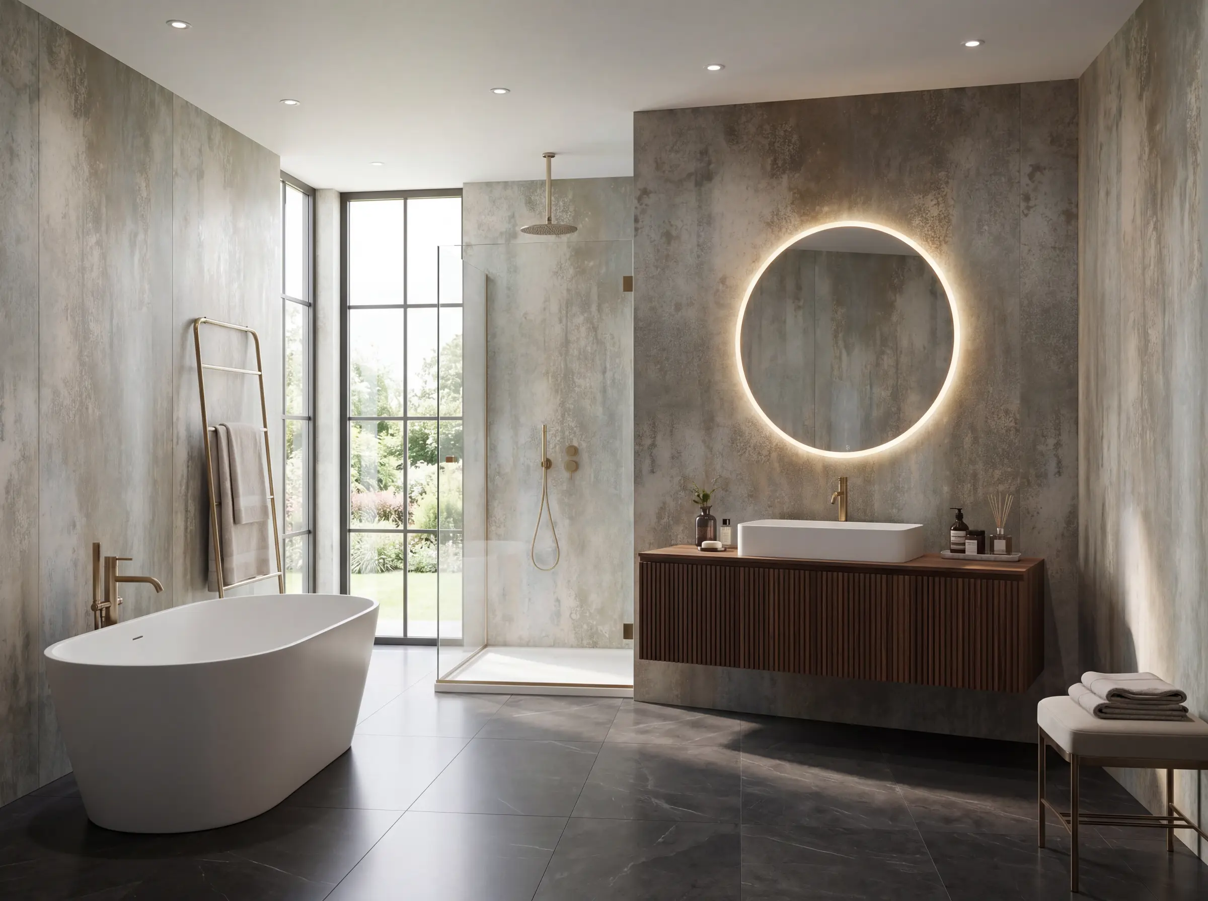 Light Grey Slate UPVC wall panel, Matt finish