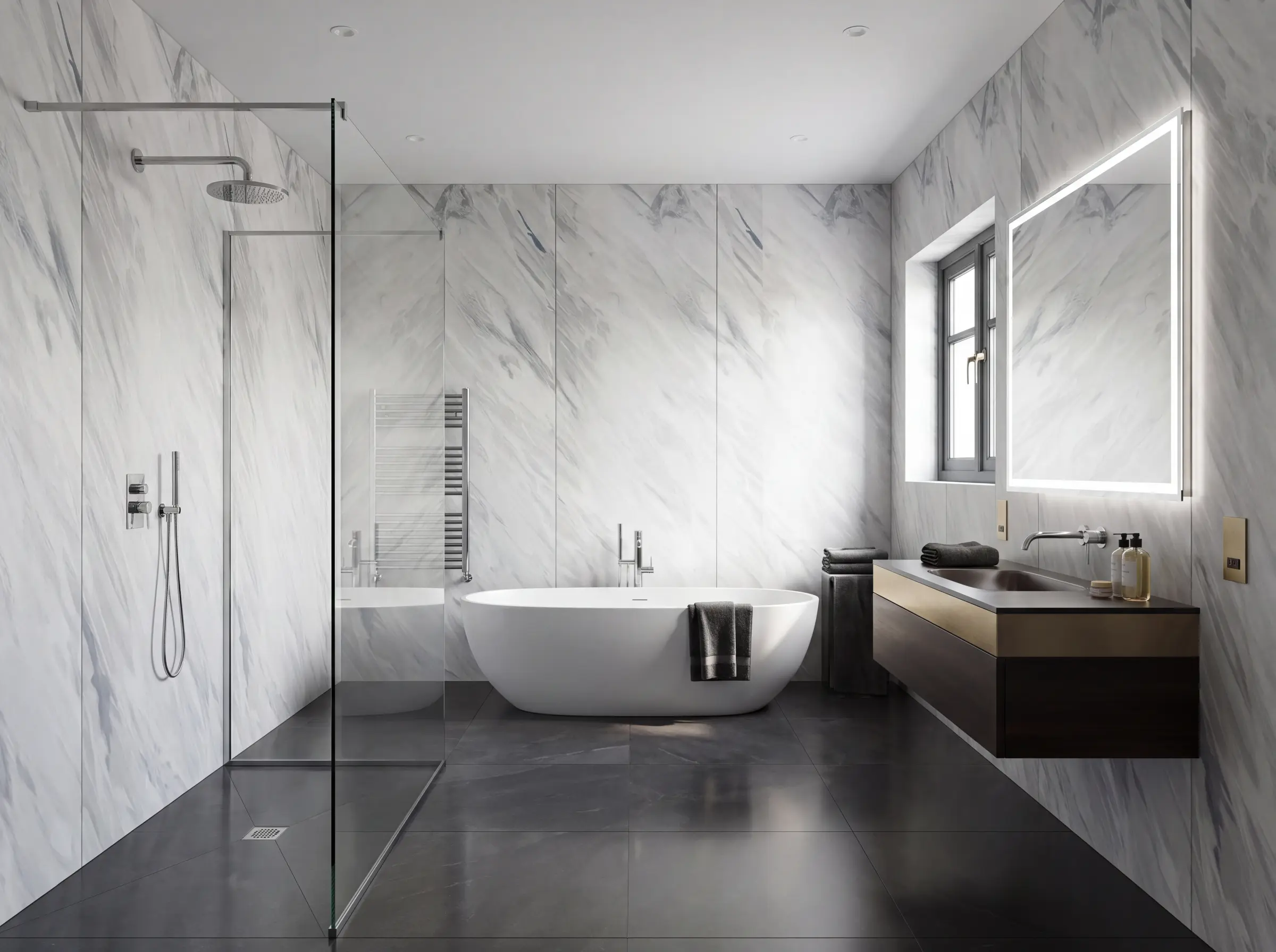 Oceanic Marble UPVC wall panel, Matt finish