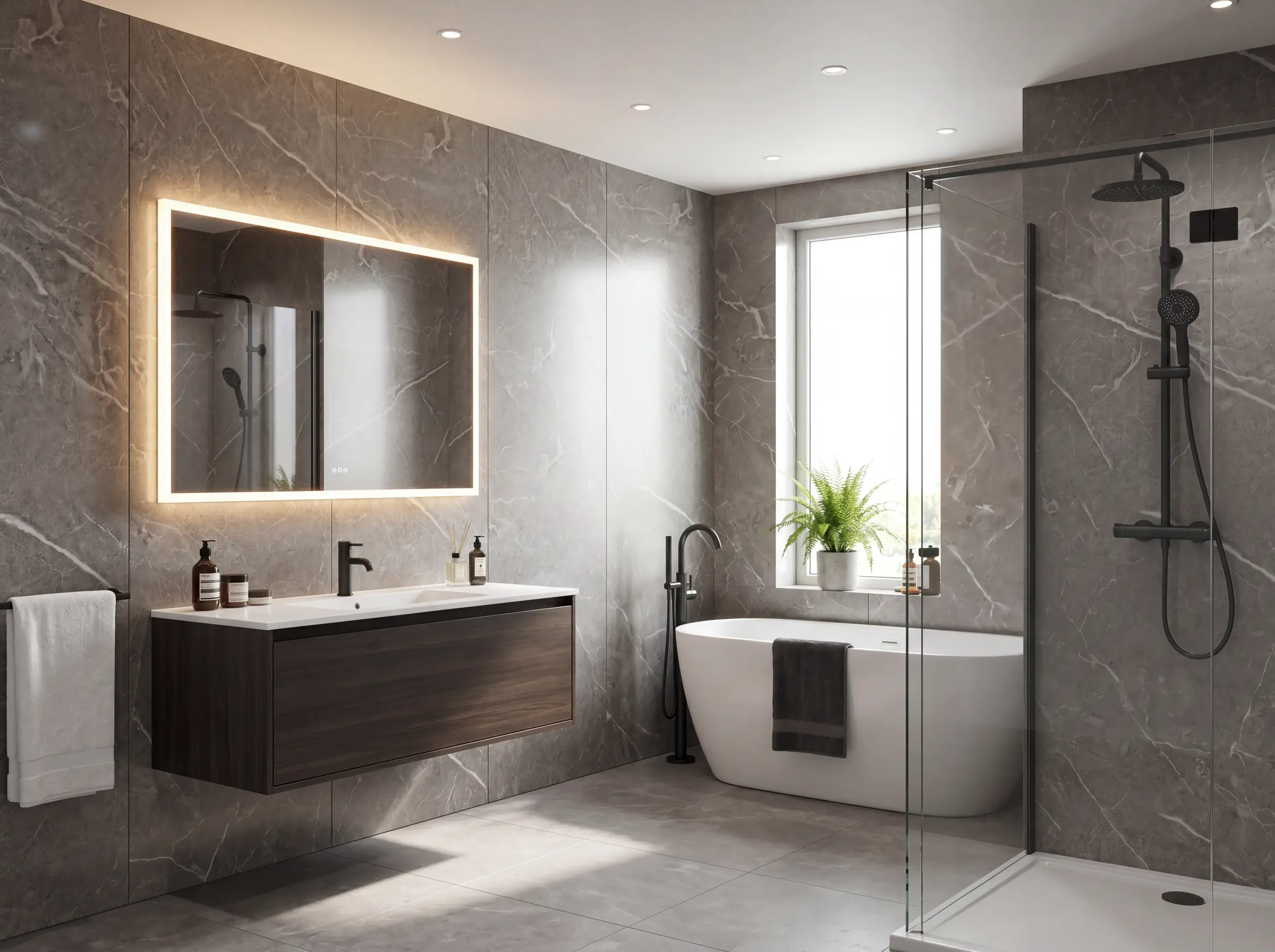 Cloud Quartz UPVC wall panel, Super Matt finish